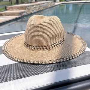 NWT Steve Madden Tri-Color Straw Panama Hat